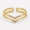 Crystal Chevron Ring-2 Crystal Chevron Ring