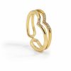 Crystal Chevron Ring-3 Crystal Chevron Ring