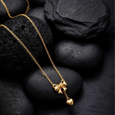 Golden Grace Bow Necklace-2 Golden Grace Bow Necklace