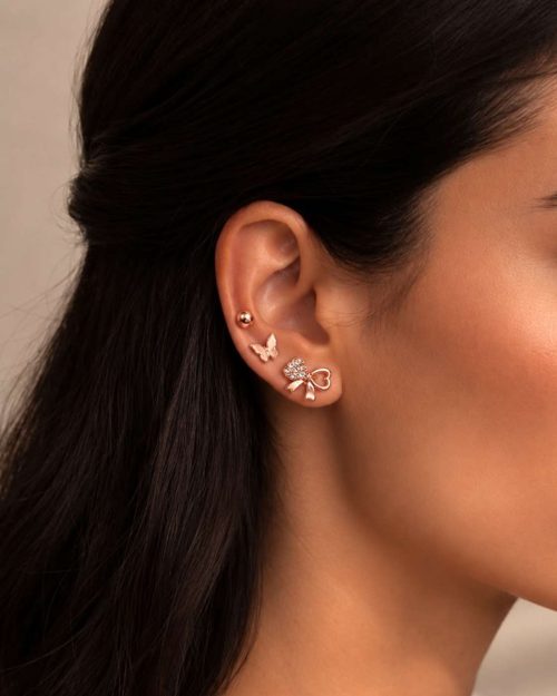 Rose Gold Trio Stud Collection-1 Rose Gold Trio Stud Collection